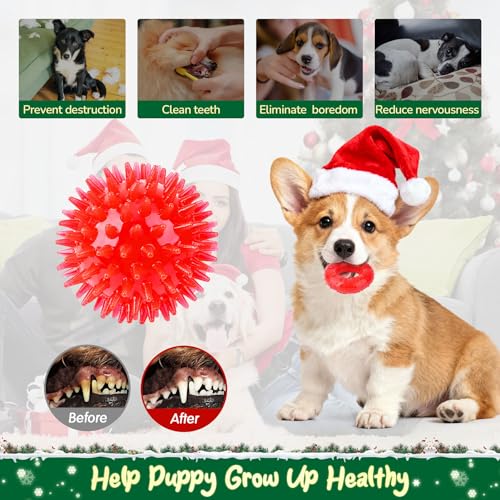 KIPRITII Various Puppy Dog Toys for Teething, Puppy Chew Toys Pack with Rope Toy, Treat Balls and Dog Squeaky Toys for Puppies & Small Dogs - Image 4