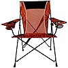 Kijaro Enjoy Versatile Folding Sports, Outdoor Chair & Lawn Chair, Dual Lock Feature, Destination Print - Victoria Desert Orange