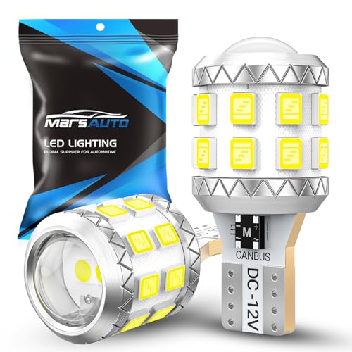 Marsauto Upgraded 912 921 LED Bulb Reverse Light, T15 LED Bulb Backup Light for W16W 906 904 902 921 Reverse Light Bulb with Projector 500% Brighter 6000K White RV Exterior Lighting Pack of 2 by Marsauto - Used condition - US$11.87