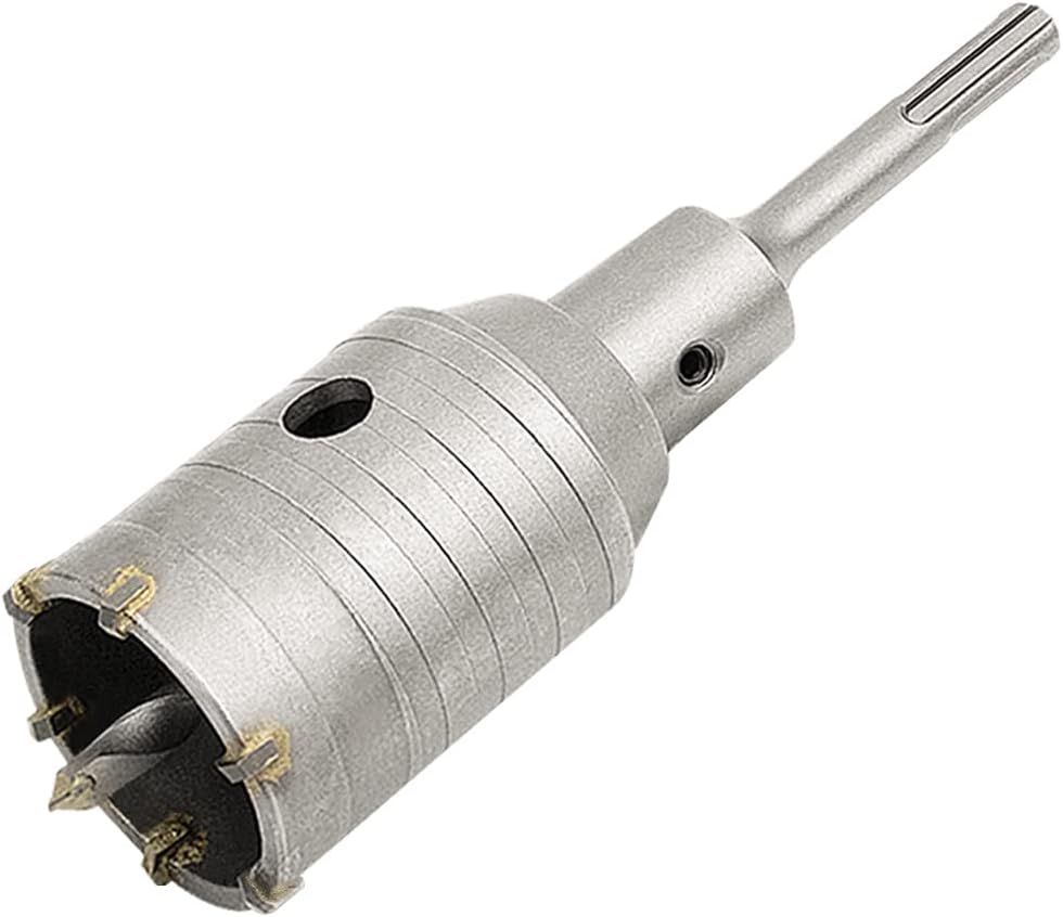 MeccionConcrete Hole Saw with SDS Plus Adapter 110mm, for Brick Concrete Cement Stone (50mm+110mm SDS Plus Adapter)