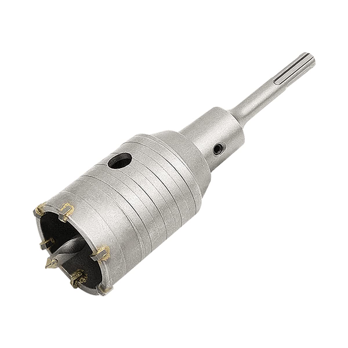 MeccionConcrete Hole Saw with SDS Plus Adapter 110mm, for Brick Concrete Cement Stone (50mm+110mm SDS Plus Adapter)