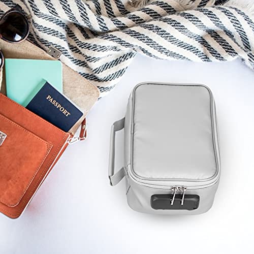 Caja ignífuga para documentos con cerradura de seguridad en color plata 2