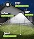 spqment Solarlampen Strahler Außen LED mit Bewegungsmelder - 288 LED Solar Aussen Lampe IP65 Wasserdichte Solarleuchte 270° Beleuchtungswinkel Aussenleuchte 3 Modi Solarlampe Garten für Hof Garage