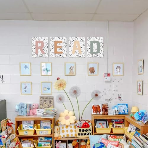 plkmn classroom decor boho classroom must haves homeschool decor set of 4 reading nook read signs for library kindergarten 8x10 unframed