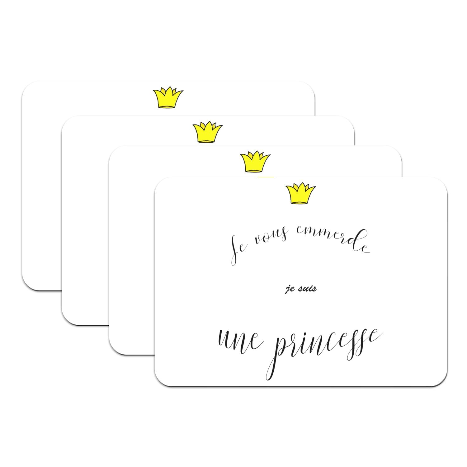 Set de table Je Vous Emmerde grand format 4 pièces