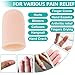 SmallCat 14PCS Silicone Finger Protectors, Gel Finger Support Cots, Short Fingertips Protection, Finger Sleeves, Short Thumb Guard for Finger Arthritis Cracking Pain Relief- Skin Color