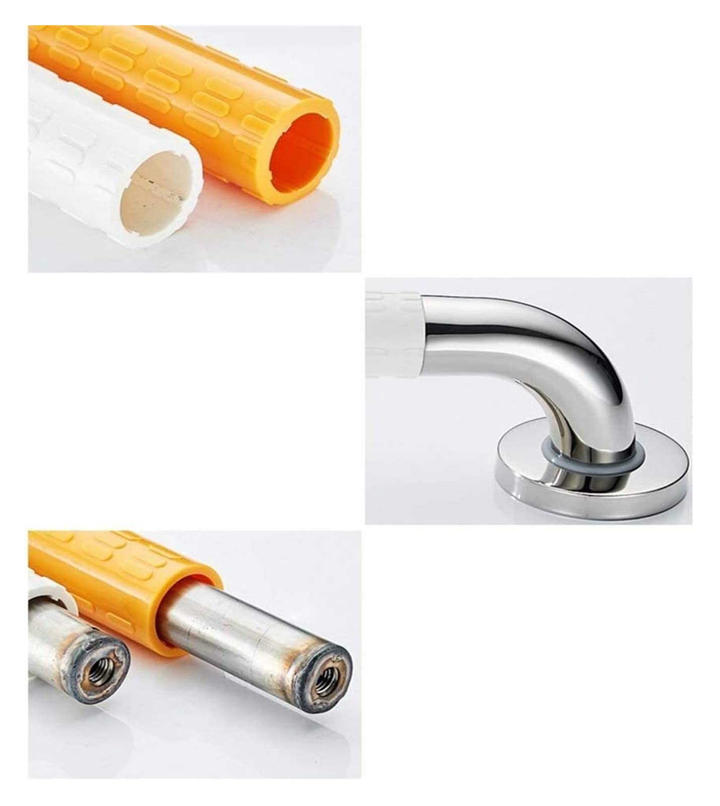 Barras de agarre con ventosa de acero inoxidable, soporte de seguridad, barra de mano antiestática, antiestática, (color: a)