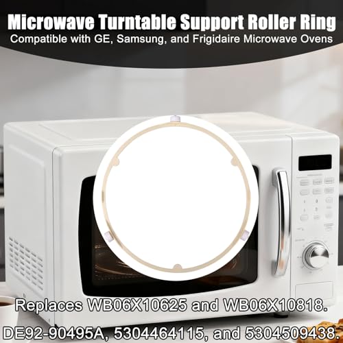 8.5in/21.5cm Microwave Turntable Support Ring, Microwave Tray Plate Roller Replacement Accessories Compatible with GE Samsung Frigidaire WB06X10625 WB06X10818 DE92-90495A 5304464115 5304509438