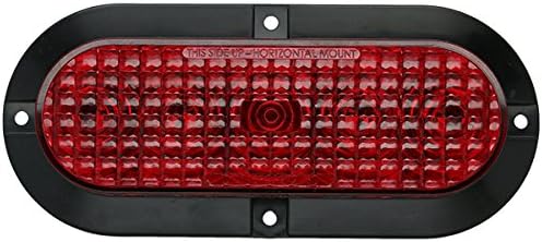 TecNiq, Inc 6" Oval Red LED Stop Turn Tail Light Surface Mount Trailer Truck RV Light, USA Made with!