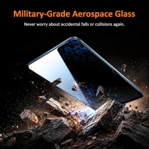 Image of EZ-GLAZ-2 Pack Privacy Screen Protector for iPad A16 2025 11th (11 Inch) / 10th Gen 2022 (10.9 Inch) - Landscape /Horizontal Viewing Privacy Mode, 9H+ Tempered Glass with Install Tool, Anti-Scratch, Pencil Compatible