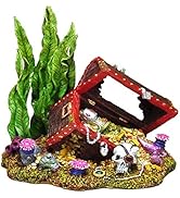 Exotic Environments Sunken Treasure Chest Aquarium Ornament, Small, 5-1/2-Inch by 4-Inch by 5-1/4...