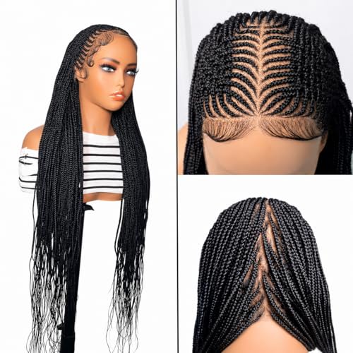 Forever Braids Half Fulani Braided Wig (Fulani Basket Weave Black)