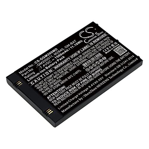 TECHTEK Baterías 1500mAh Compatible con [GE] Echographe Vscan, Scan Ultrasound, Vscan Pocket Sized Ultrasound GM200011 sustituye GM-Bat, GM200011, M2840 FBA