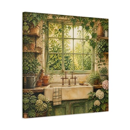 Décoration murale cuisine 60x60 pour masquer un mur vide sans lumière