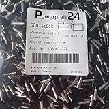DIN 46228 500 Stück 1,5 mm² Aderendhülsen isoliert schwarz von powerpreis24de
