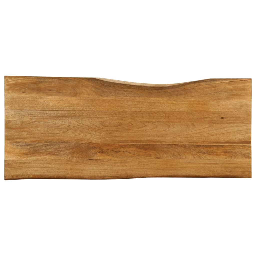 Dessus de table 140x60x2,5 cm bord vivant bois massif manguier