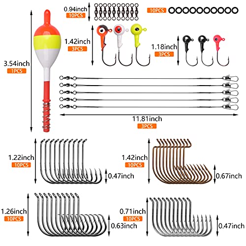 Freshwater Fishing Lures Tackle Kit 162Pcs Fishing Tackle Box Included Pliers Lures Slip Bobbers Spinners Spoon Bait Worms Jigs Hooks Fishing Accessories For Bass Walleye Trout #TOP4