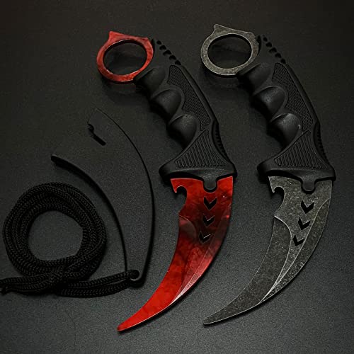 Msgumiho Stainless Steel Fixed Trainer Tool With Sheath And Cord Suitable For Hunting Camping Field Survival And Collection(Bkre) #TOP3