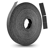 LABEL THE CABLE® 3 m Klettband abreißbar beidseitig schwarz, Klett Kabelbinder, doppelseitig, wiederverschließbar, perfekt als Camping-Gadget oder unterwegs, Pflanzenbinder - Velours-Qualität
