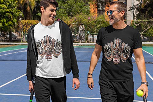 Roll Up Snake Skull T-Shirt | Casual 100% Cotton Graphic Tee | Crew Neck, Short Sleeve T Shirt for Men and Women - Image 4