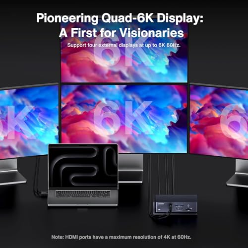 Image of iVANKY FusionDock Max 1, 20-in-2 Thunderbolt 4 Docking Station Only for M1-M5 Pro /Max MacBook, Quad 6K or Dual 8K Display, 40Gbps Dock with 4 Downstream Thunderbolt 4 Ports, 100W, 2.5G LAN, SD 4.0