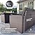 Kullavik 10 Pieces Outdoor Patio Furniture Set,PE Wicker Rattan Sectional Sofa Patio Conversation Sets with 43" 55000BTU Gas Propane Fire Pit Table,Swivel Rocking Chairs Set,Grey