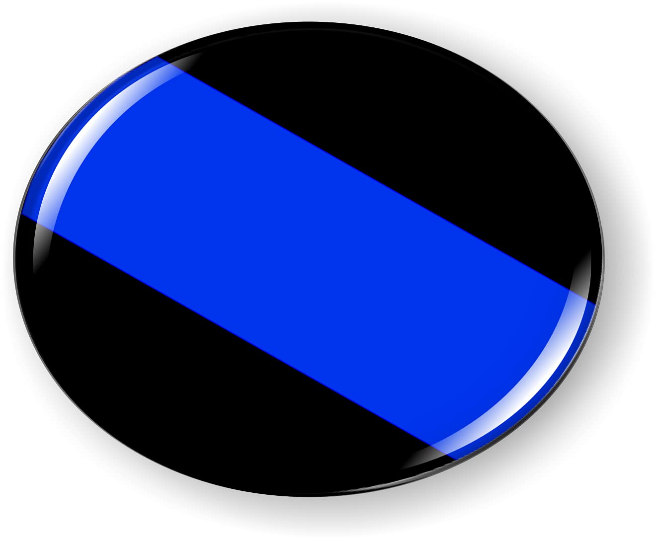 BestLicensePlateFrames Thin Blue LINE 3D Domed CAR Emblem Badge Sticker Round - Picture 17 of 18
