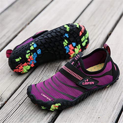 Image of UBFEN Water Shoes for Kids Boys Girls Aqua Socks Barefoot Beach Sports Swim Pool Quick Dry Lightweight Toddler Little Big Kid | Lightweight, Barefoot-style, Perfect for Water parks, Beach, Pool, Kayak, Creek Hiking, Camping, Toddler, Little Kid, Big Kid