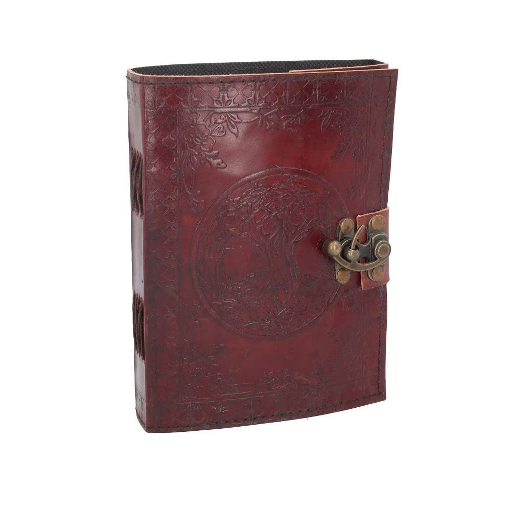Nemesis Now Tree of Life Leather Journal with Lock, Burgandy, 15 x 21cm, D1665E5