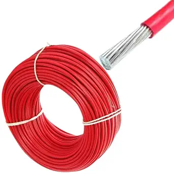 Drumstone Best use for home and office Aluminium Wires 4mm for Domestic and Industrial Electric Connections up to 1500 watts 90 Meter (Red)