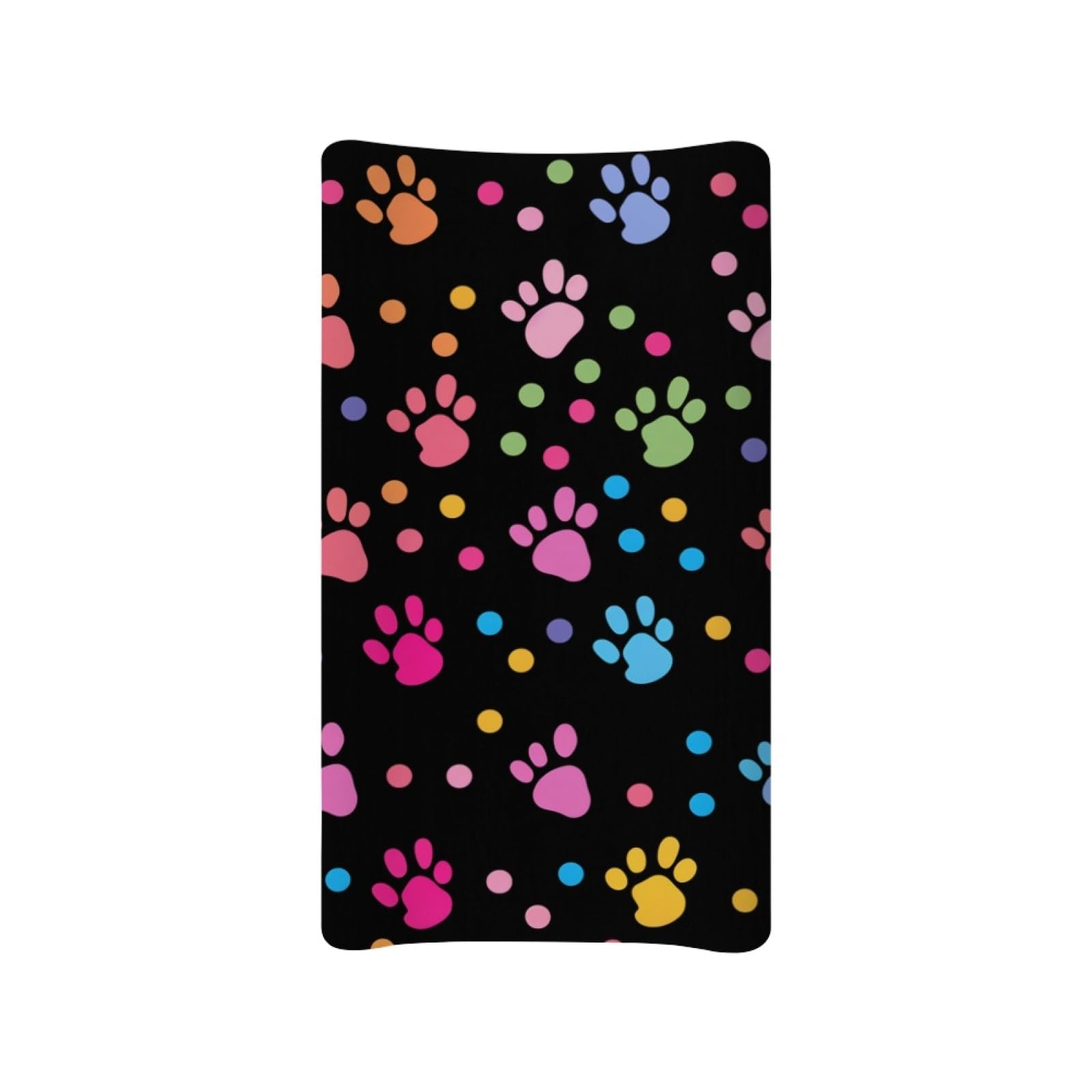 Zanxiantu Black Paw Changing Pad Cover for Baby Comfort Diaper Change Table Pad Covers Soft Breathable Changing Pad Sheets Cover