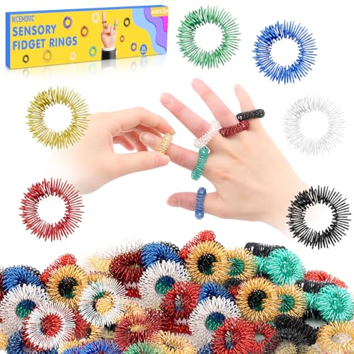NICEMOVIC 36 PCS Acupressure Rings for Stress Relief