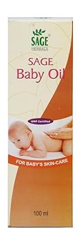 Sage Herbals Baby Body Massage Oil, Enhances Bone & Muscle Strength, For Baby Skin Care with Black Cumin, Sandalwood Oil and Ground Nut Oil, 100 ml