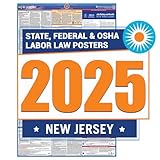 2020 New Jersey Labor Law Poster – State, Federal, OSHA Compliant – Single Laminated Poster