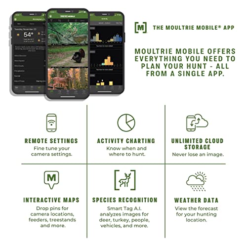 Image of Moultrie Edge 2 Cellular Trail Camera - Auto Connect Nationwide 4G LTE - On Demand 36MP Photo - 1080P Video with HD Audio - 100 Ft Detection Range - Low Glow Flash