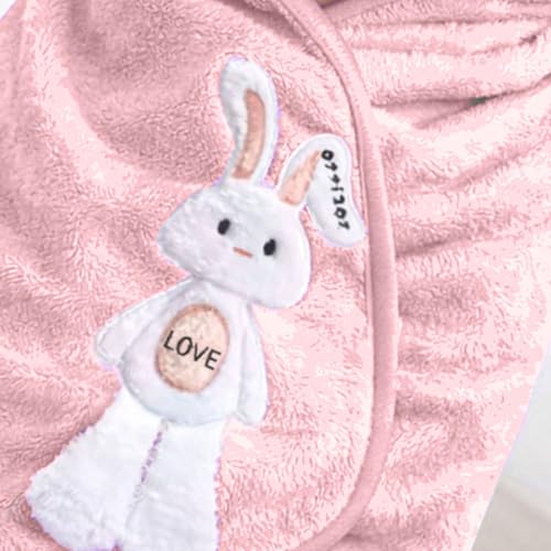 Image of MAXOSHINE Microfiber Kids Bath Towels Quick Dry Super Absorbent Super Soft Bath Towel for Babies Toddler-Baby Towel for Boys and Girls (1, Pink)