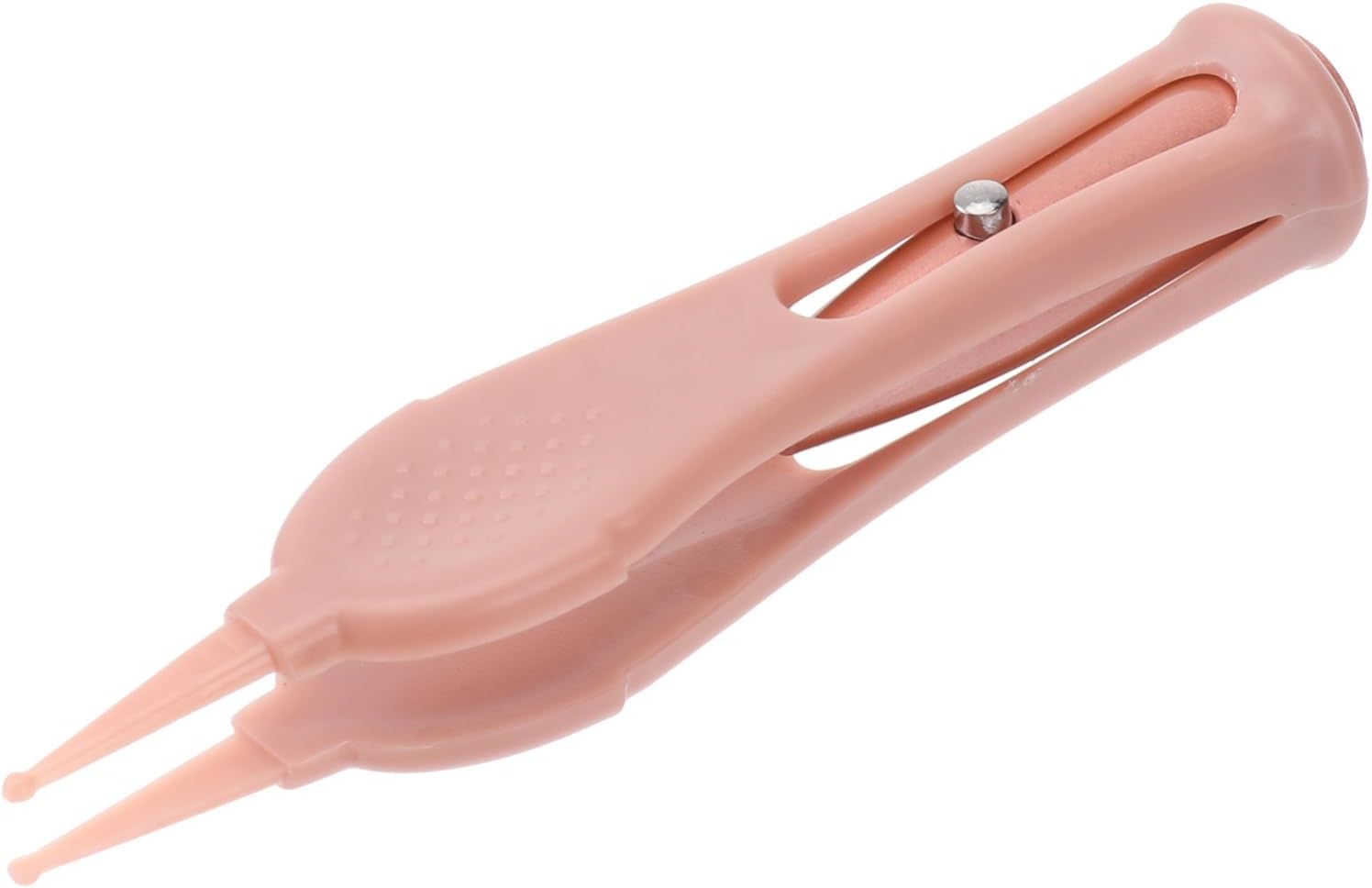 Cleaning Tweezer with LED Light Skid Handle Nose Cleaning Tool for Newborns Stainless Steel Silicone Clip for Nose Ears Navel Eye Hygiene Lightweight Pink