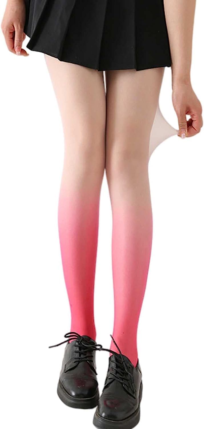 pantyhose teenage Daily Wear Teens Girls Gradient Pantyhose Shimmery Silky Breathable Tights  High Elasticity Party Costume Accessories (Color : Pink, Size : One Size) :  Amazon.sg: Fashion