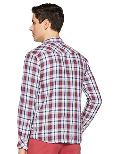 Image of Spykar Men's Checked Slim Fit Shirt