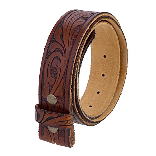 Image of Gelante Genuine Full Grain Leather Belt Strap without Belt Buckle
