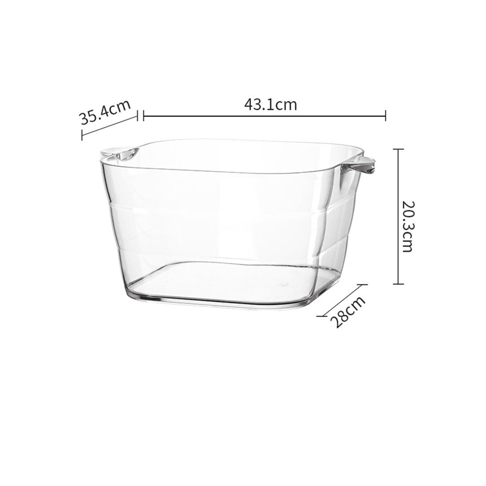 Secchiello per il ghiaccio Secchiello for il ghiaccio in plastica trasparente for uso domestico e ristorante di livello commerciale