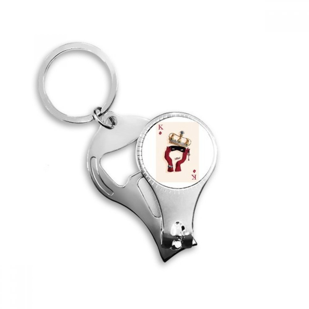 Porte-clés avec décapsuleur K Diamant Jouer Cards pour homme et femme