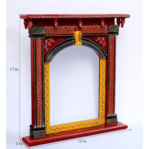 Image of DESERT ART Wooden Handpainted Frame (Red)