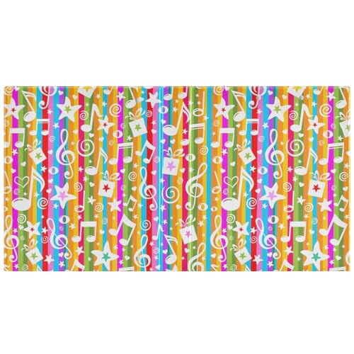 Vuiyean Fichários musicais coloridos de 3,8 cm com 3 anéis com prancheta e 2 bolsos, fichários grand