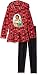 Disney Little Girls' 2 Piece Elena Of Avalor Fleece Hoodie With Applique and Pant, Red, 6