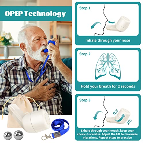 Nevoc-Lung-Exerciser-Mucus-Removal-Device-Breathing-Aid-Expands-Airway-Relief-Mucus-Adsorption-for-Help-Cleaning-Lung-Mucus-OPEP-Therapy-Method-Air-Physio-Device-White-Lanyard2-Balls