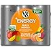 V8 +Energy, Juice Drink with Green Tea, Peach Mango, 8oz. Can (4 Packs of 6, Total of 24)