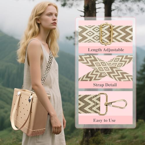 Image of Strap Wrap Adjustable Crossbody Strap with Neoprene Handle Protector - Compatible with All Bogg Totes