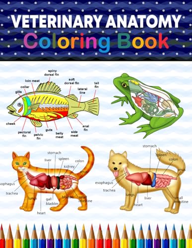 Veterinary Anatomy Coloring Book: The Anatomy Students Self Test Coloring Boo...