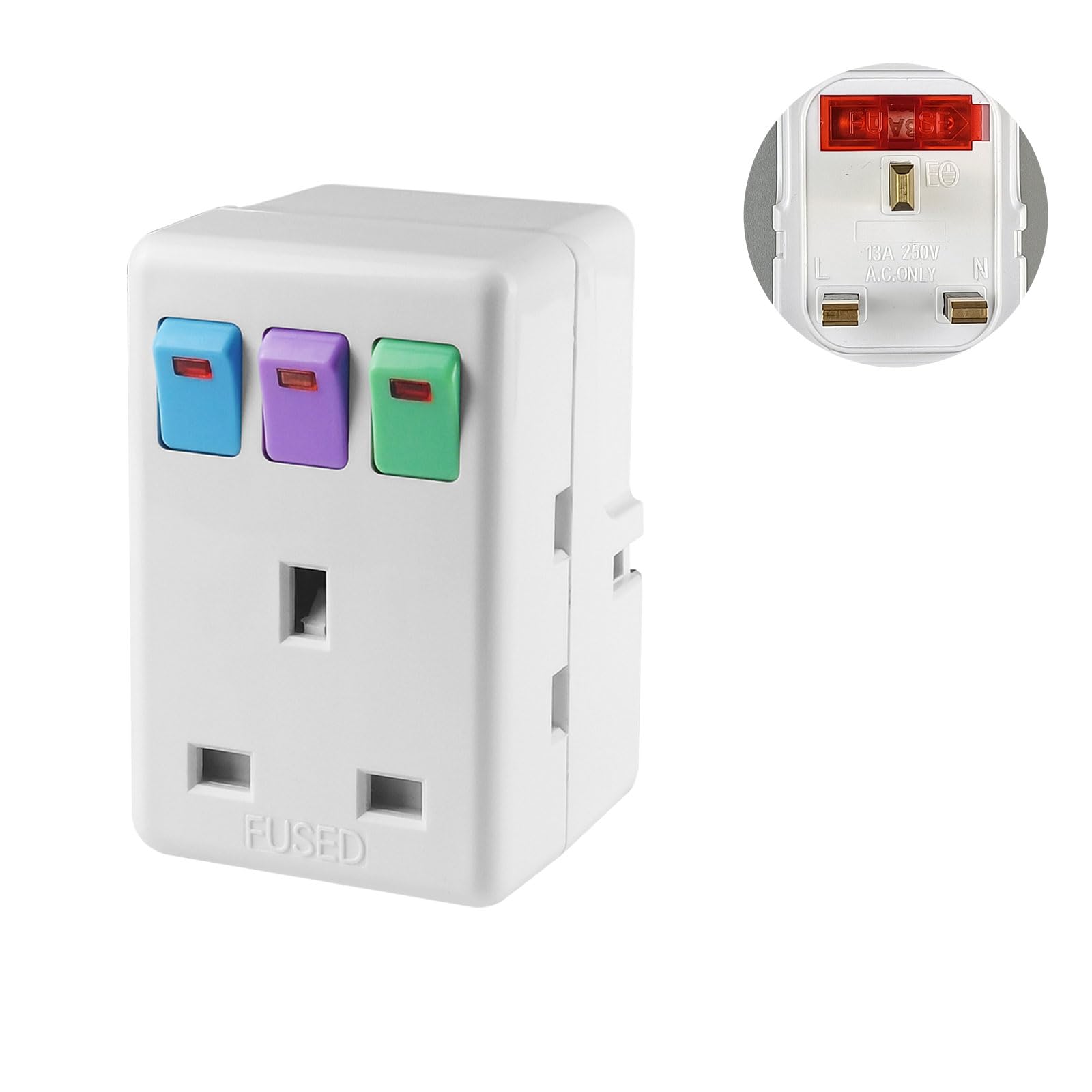 Sponsored Ad – 3 Way Plug Adapter UK, Multi Plug Adaptor,Plug in Extension Sockets, Socket Adapter, Plug Extender for Home, Office, Kitchen,School